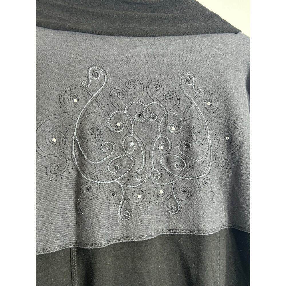 Vincente Jacket XL Black Color Block Embroidered Whimsigoth Stevie Nicks Vamp - Picture 8 of 10